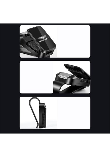 Bentley Mulsanne Ewb Lwb İçin Araba Güneşlik Gözlük Tutucu Klips, Gözlük Lensleri Korur Visor Askı Güneş Gözlüğü Bilet Kartı Organizatör, Siyah