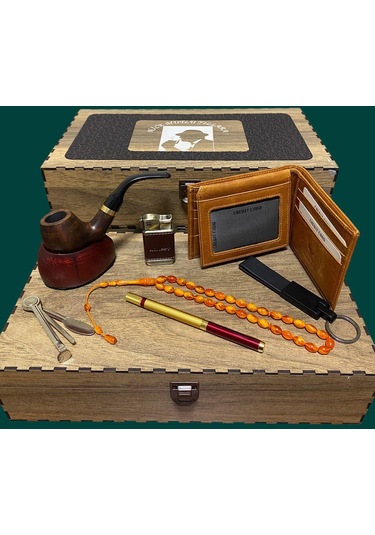 Pipsan Pipo Ahlat Ağacı Balsa Filitreli Çakmaklı Cüzdan Anahtarlık Tesbih Set 605737-539255