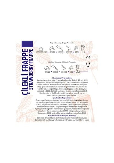 Oze Çilekli Frappe Tozu 250 G
