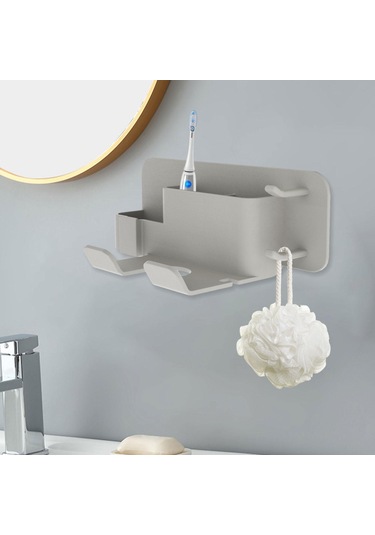 Suntek Saç Düzleştirici Standı Tek Katlı Fön Makinesi Gri