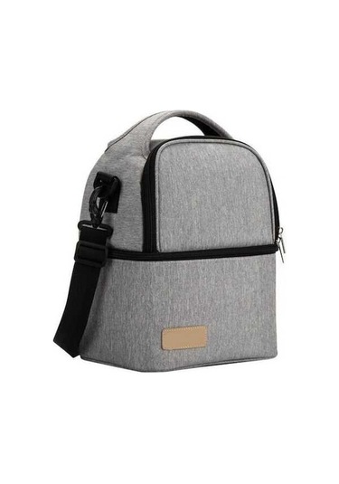 Dancemonkey Cbtx 2 Katlı Öğle Yemeği Çantası - Yalıtımlı Biberon Isıtıcı, Anne Sütü Soğutucu - Açık Gri Açık Gri