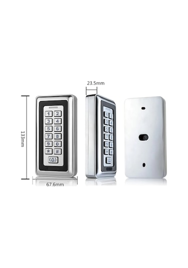 Metal Uzun Rfıd Şifreli Kapı Kilidi Su Geçirmez + 10 Kart