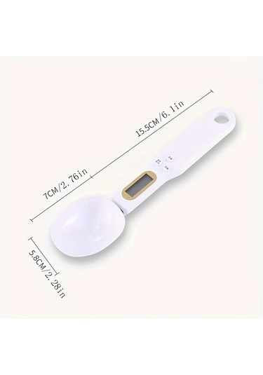 Oldfriend Yellow 500g 0.1g Hassas Mutfak Terazisi Büyük Kaşık Otomatik Tare Lcd Ekran Sarı