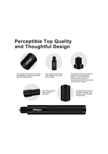 Tongxida Amagisn 120cm Kompakt Selfie Çubuğu, Spor Kamera Aksesuarı, Çubuk + 3 Çene + Vida + Telefon Klipsi