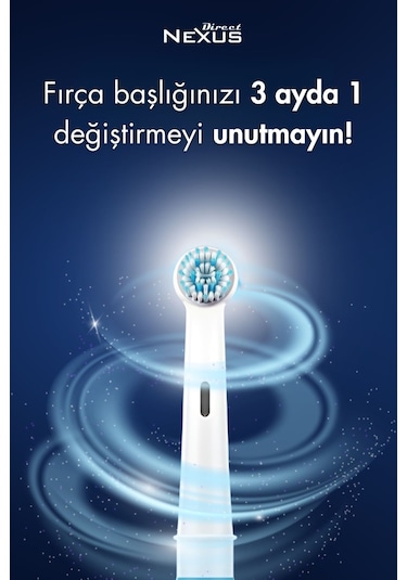 Direct Nexus Oral-B Uyumlu Yumuşak Elektrikli Diş Fırçası Yedek Başlığı 4'lü Soft