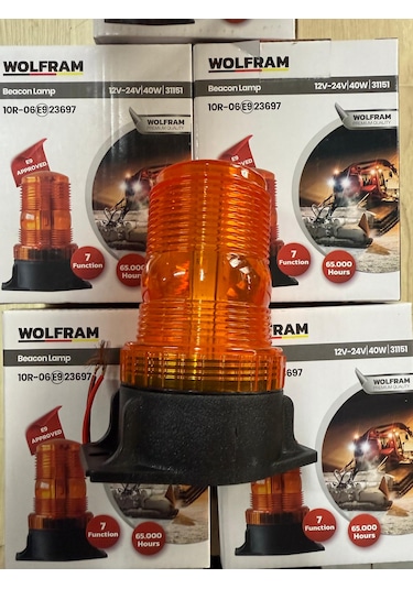 Traktör Fortlif Mini Çakar Lamba Sarı Çakar Lamba 12-24 Volt