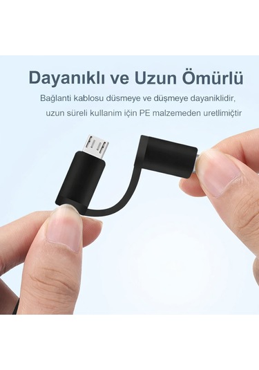 Type-c + Micro Usb 2 Si 1 Arada Otg Kablo Usb 3.0 Tak & Çalıştır 1 Adet