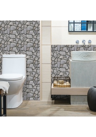 Opulentliving Su Yapışkanlı 3d Siyah Tuğla Pvc Duvar Kağıdı Mutfak Banyo Oturma Odası İçin 300x300mm