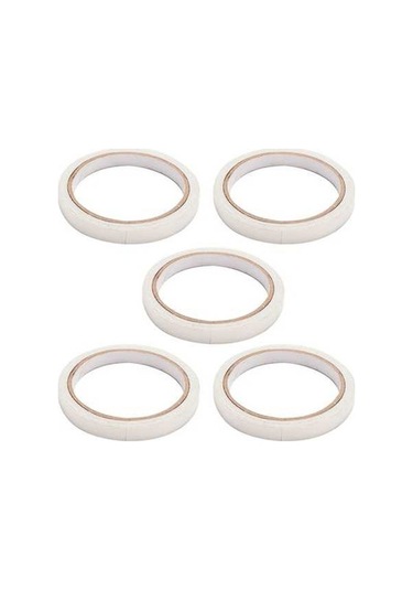 Pazly 5'li Paket Çift Taraflı Yapışkan Bant - 10mm, Güçlü Yapışkan, Ev & Ofis Kullanımı