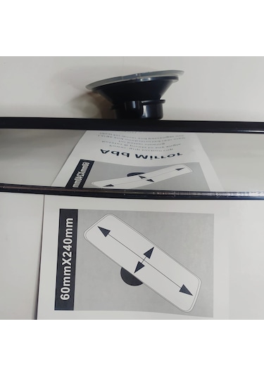 Carub Oto Vantuzlu Iç Dikiz Aynası Iç Ilave Ayna 60mmx240mm (br02