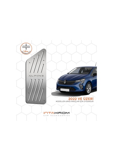 Renault Clıo 5 Alpine Krom Ayak Dinlendirme Pedalı 2023 Ve Üzeri