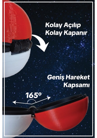 Mini Pokemon Poke Topu Açılabilen Pokeball
