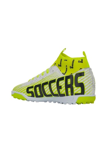 Liger Çoraplı Halı Saha Futbol Ayakkabısı Beyaz - Sarı-beyaz-sarı Beyaz - Sarı