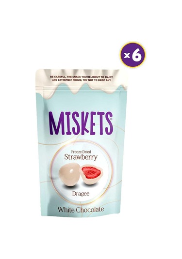 Beyaz Çikolata Kaplamalı Çilek 80 Gr X 6 Adet