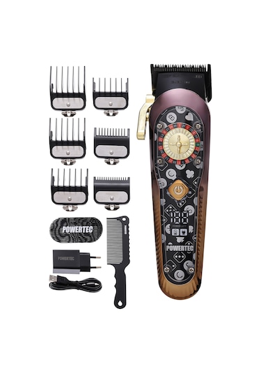 Powertec TR-5200 Wireless Şarjlı Profesyonel Saç Sakal Kesim  Makinesi
