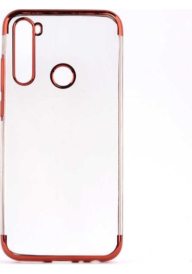 Zore Redmi Note 8t İle Uyumlu Dört Köşeli Lazer Silikon Kılıf Kırmızı