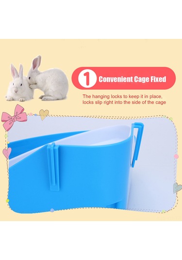 Geekyou Küçük Hayvanlar İçin Üçgen Tuvalet Eğitici - Kuru Temiz Kafes, Kanatlı Kilitli, Kolay Temizlenir, Tavşan, Chinchilla, Gine Pig İçin