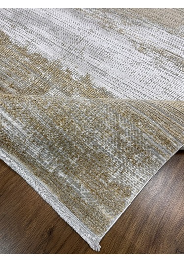 Cream Gold Viskon Ve Polyester İle Üretilen Şık Salon Halısı Cream Gold