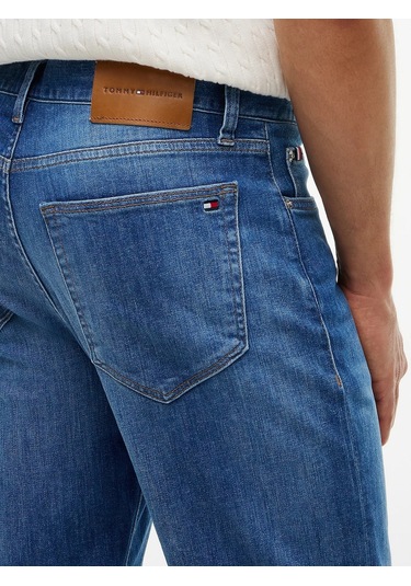 Tommy Hilfiger Mw0mw42316 Slim Bleecker Jax Erkek Denim Pantolon Mavi
