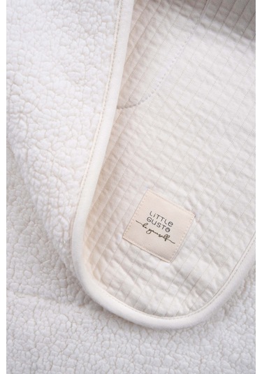 Wellsoftlu Kapitone Ekru Bebek Battaniyesi 80x100 CM Ekru