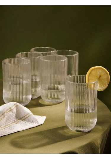 Sl Home Çeşitli Cam Bardaklar 6 Parça 400 Ml "modern" Set 246376571 Beyaz