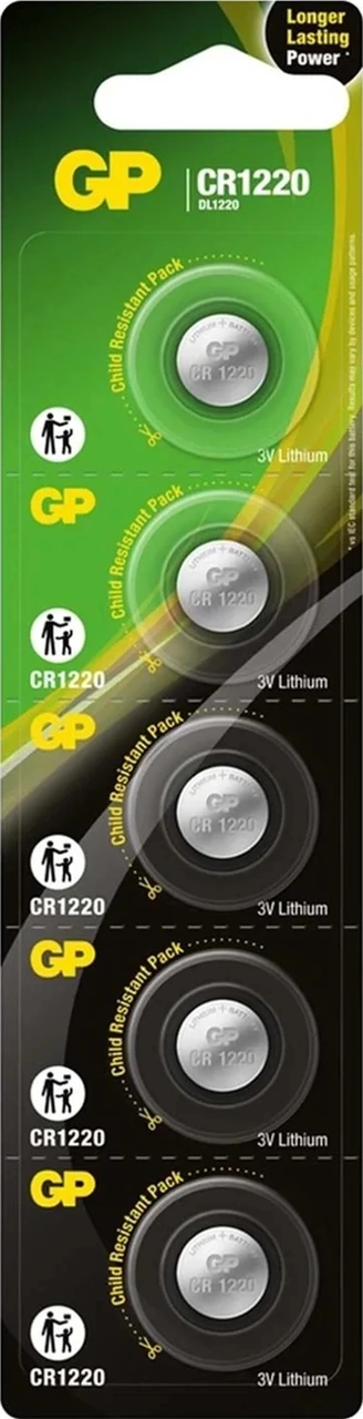 Gp Cr1220 Lityum Pil Düğme 1220 3v 5 Li Paket