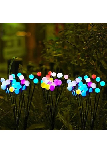 Qingmipy Güneş Enerjili Bahçe Işıkları, 10 Led Renkli, Sürekli/ayaklanan, Ip44 Su Geçirmez, 2 Adet Toplu Paket, Bahçe Ve Çatı Dekorasyonu Işıkları