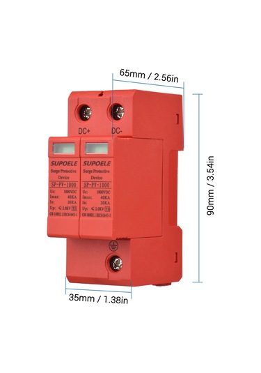 Konesam Dc 1000v Fotovoltaik 40ka Dalga Giderici, 2p Ray Montajlı, Mavi Isıkli, Enerji Koruyucu, Sigorta Aleti