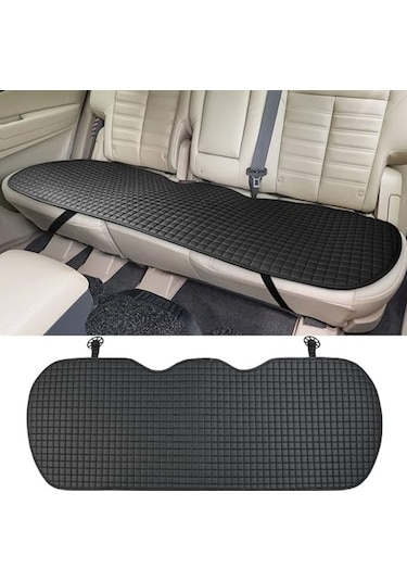 Su Geçirmez Ön Arka Araba Koltuk Minder Deri Siyah Oto Koltuk Minderi 3'lü Oturak Örtüsü