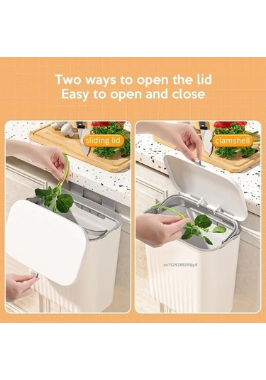 Maoyaya 9l Duvara Monte Çöp Tenekesi Ev Çöp Kutusu Asılı Banyo Çöp Çok Renkli, Pratik Tasarım Çok Renkli