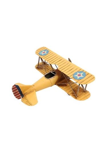 Vintage Dekoratif Çift Kanatlı Keşif Uçağı