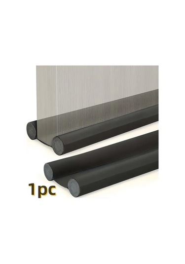 Siyah Yıkanabilir Kumaş Kapı Altı Rüzgar Toz Önleyici 5'li