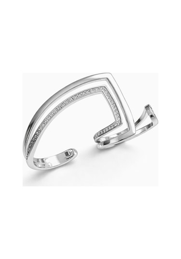 Çelik 2li Yüzük Ayarlanabilirdir Silver