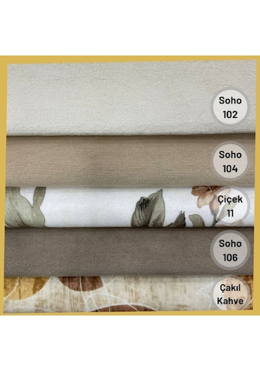 Döşemelik Kumaş Soho (15 Düz Renk - 12 Desenli Seçeneği)