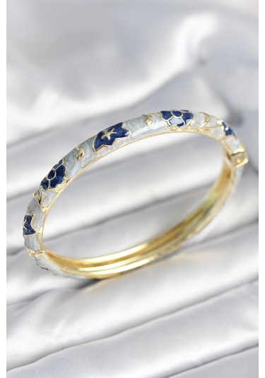 Mavi Renk Detaylı Mineli Kelepçe Çok Renkli