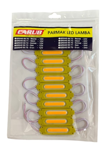 Parmak Lamba Cob Led Turuncu Amber 10'lu 12v Br 040 99 78