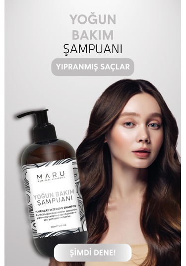 Maru Yoğun Onarıcı Yıpranmış Saçlar Için Saç Bakım Şampuan 250 M