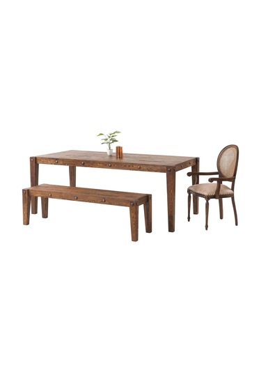 Madalyon Kolçaklı Hazeranlı Ahşap Klasik Sandalye Ceviz