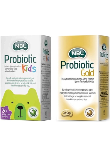 Nbl Probiotic Gold 20 Saşe Nbl Probiotic Kids 30 Tablet