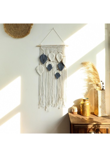 Homyl Makrome Goblen El Dokuma Püsküller Duvar Ev Dekorasyonu