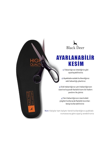 Black Deer Hyper Boost X30 Soft Comfort Siyah-Turuncu Ortopedik Tabanlık