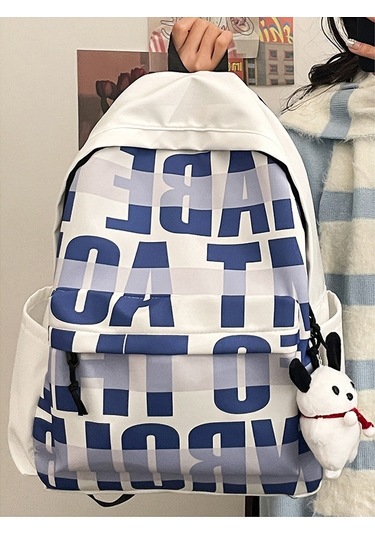 Japon Sevimli Kolej Tarzı Okul Çantası-mavi