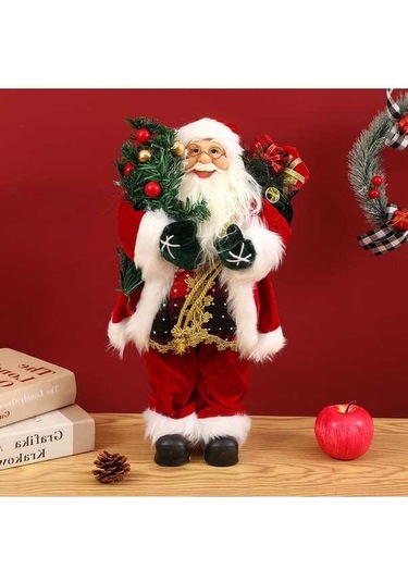 Dancemonkey Noel Baba Yılbaşı Süs Ev Dekorasyon Biblo 45cm Geleneksel Tasarım Stil5