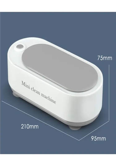 Springsun Ev Tipi Portatif Ultrasonik Mücevher Temizleyici - Gözlük, Saat İçin Yüksek Frekans Beyaz