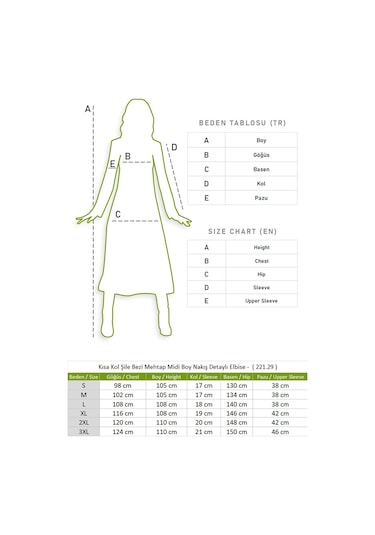 Kısa Kol Şile Bezi Mehtap Midi Boy Nakış Detaylı Elbise Siyah Syh-siyah Siyah