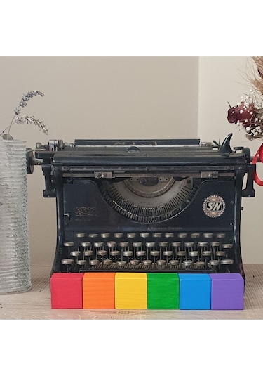 Ahşap Küpler 6lı Boyalı