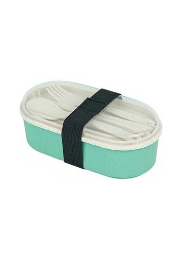 Jian Fan Çatal Kaşıklı Öğle Yemeği Kutusu-açıkyeşil Açık Yeşil