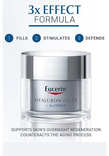 Eucerin Hyaluron-filler + 3x Effect Gece Kremi 50ml