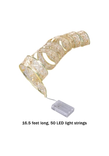 Agoodshop Noel Şerit Işıkları, Led Noel Dize Işık - Akülü Parlayan Şerit Işıklar, Noel Atmosferi Ekleme, Beyaz