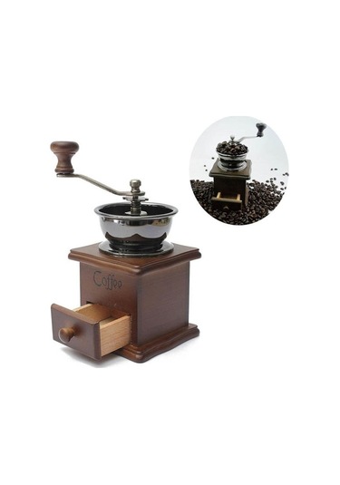 Yeni Ahşap + Metal Manuel Kahve Değirmeni Kahve Makinesi Kahve Makinesi Mutfak Malzemeleri Diy Aracı Hediye